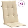 vidaXL Blazine za vrtne stole 6 kosov bež 120x50x3 cm blago