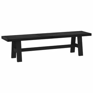 vidaXL Jedilna klop NOAIN 180 x 41 x 45 cm Masivna borovina Črna