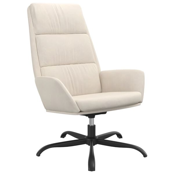 vidaXL Relaksacijski stol Cream Velvet