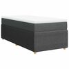 vidaXL Box spring postelja z vzmetnico temno siva 90x200 cm blago