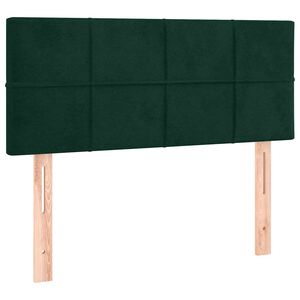 vidaXL Posteljno vzglavje temno zeleno 100x5x78/88 cm žamet