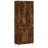 vidaXL Visoka komoda dimljen hrast 69,5x34x180 cm inženirski les