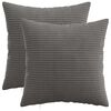 vidaXL Prevleka za blazino 2 kos HEERLEN Temno siva 40 x 40 cm