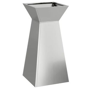 vidaXL Stolpna posoda Srebrna 35 x 35 x 73 cm Pocinkano jeklo