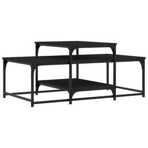vidaXL Klubska mizica črna 102x60x45 cm inženirski les