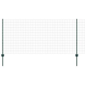vidaXL Evropska ograja z drogom 25 x 1 m Jeklo s PVC premazom Zelena