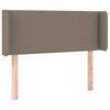 vidaXL Vzglavje z u&scaron;esi taupe 93x16x78/88 cm blago