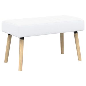 vidaXL Bench z kanalnim oblazinjenjem Bela 80 x 40 x 46 cm Blago