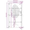 vidaXL Vrtna vrata 100x175 cm iz kortenskega jekla z motivom drevesa