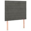 vidaXL Vzglavje postelje temno sivo 90x5x118/128 cm žametno