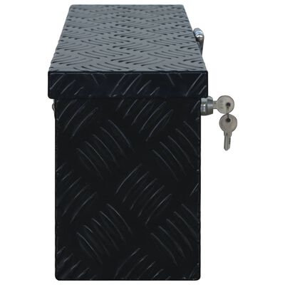 vidaXL Aluminijasta škatla 485x140x200 mm črna