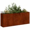vidaXL Planter Rusty 200x40x80 cm Vremensko odporno jeklo