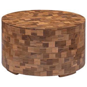 vidaXL Klubska mizica 60x60x35 cm trdna tikovina