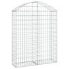 vidaXL Obokana gabionska ko&scaron;ara 100x30x120/140 cm pocinkano železo