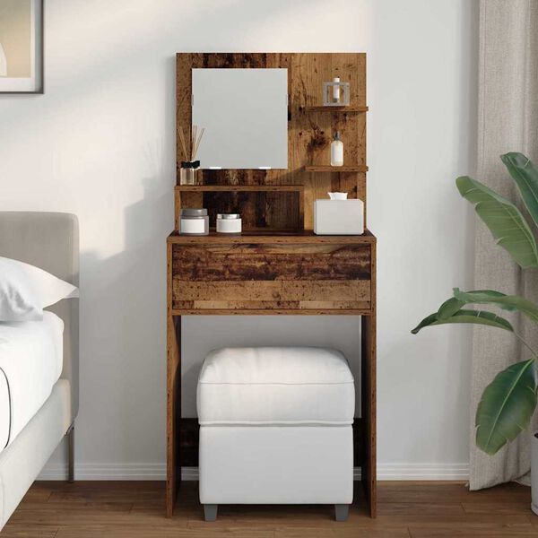 vidaXL Toaletne mize za spalnice s polico Star les 80 x 39,6 x 135 cm