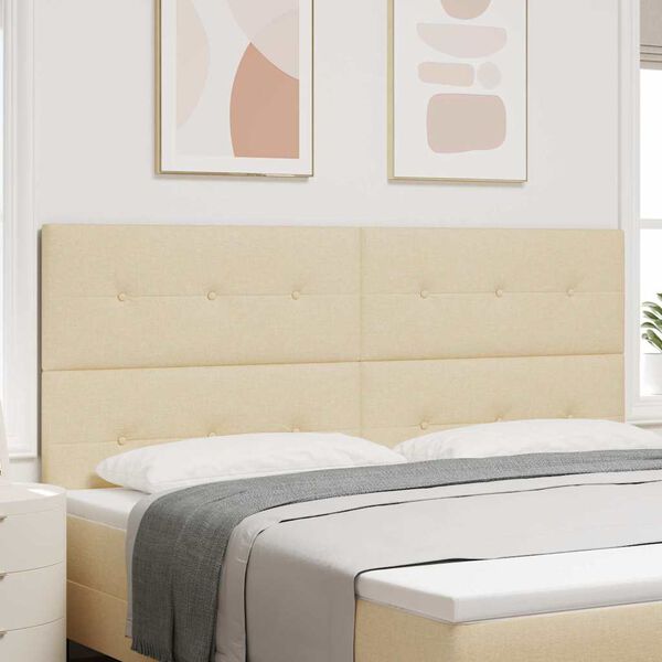 vidaXL Vzglavje z vzglavjem krema 200 cm Umjetno usnje