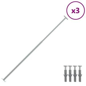 vidaXL Nastavljivi varnostni okenski drogovi 3 kosi 710-1200 mm