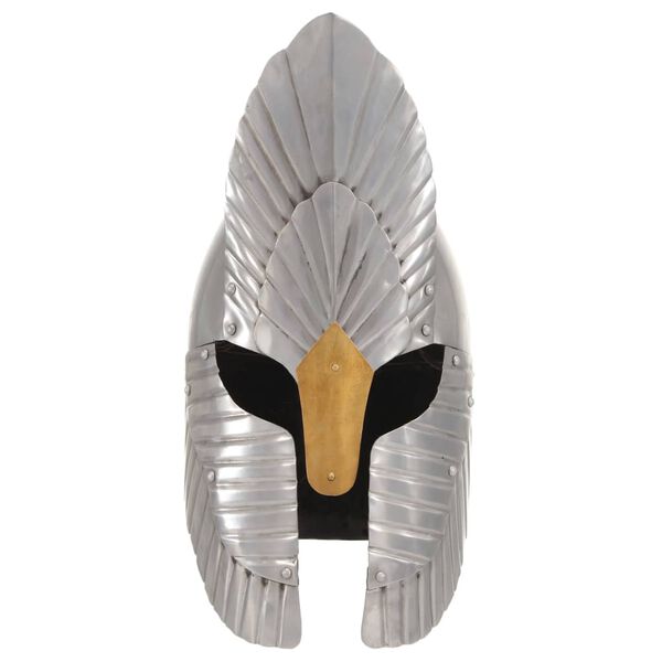 vidaXL Fantazijska srednjeveška viteška čelada kopija LARP srebrna