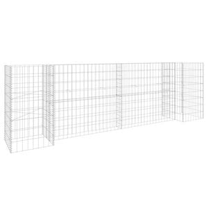 vidaXL Korito za rastline gabion H-oblike jeklo 260x40x80 cm