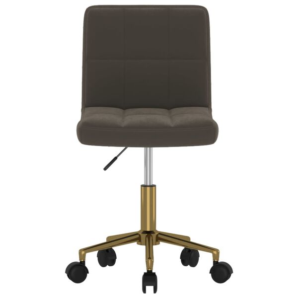 vidaXL Vrtljiv jedilni stol 2 kosa temno siv žamet