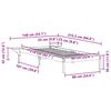 vidaXL Posteljni okvir s stranskimi omaricami Naravna 90 x 210 cm