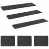 vidaXL Podloge za stopnice 15 kos 76 x 20 cm Temno siva Poliester