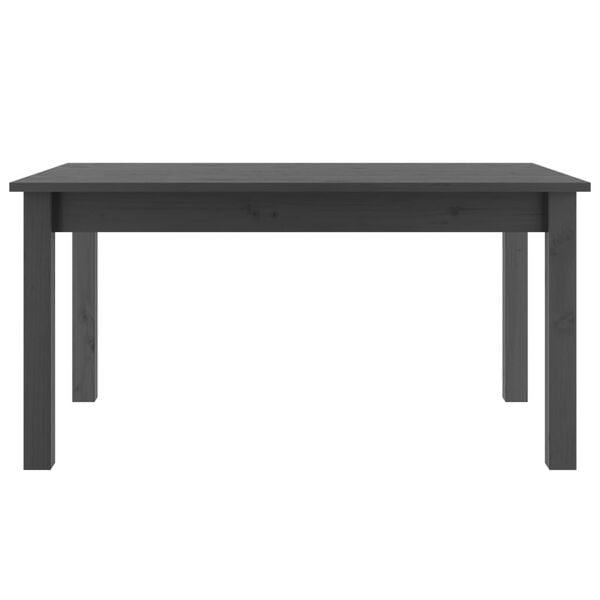 vidaXL Klubska mizica siva 80×50×40 cm trdna borovina