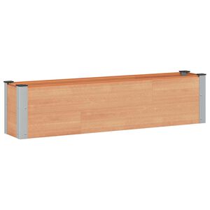 vidaXL Vrtna visoka greda Rjava 150 x 30 x 36 cm WPC in aluminij