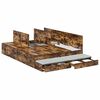 vidaXL Postelja z dodatnim prostorom za shranjevanje Dimljeni oreh
