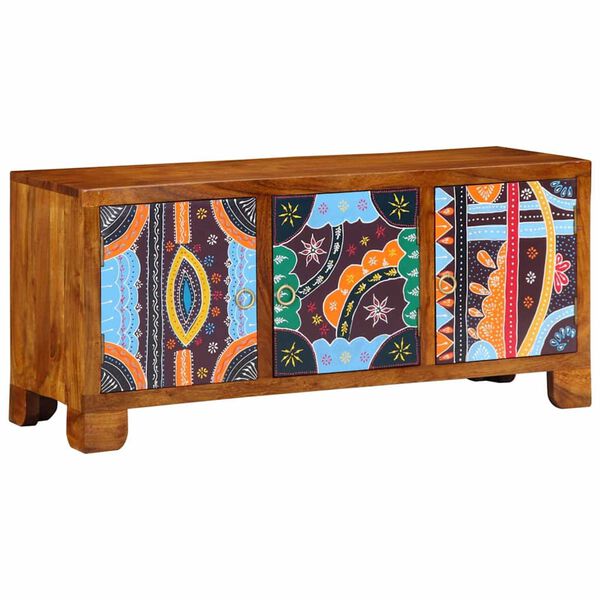 vidaXL Klop za čevlje s shranjevanjem Medeno rjava 100 x 35 x 45 cm