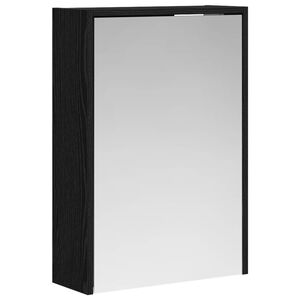 vidaXL Kopalni&scaron;ka ogledalna omara Črna Orehovina 43 x 16 x 62.5 cm