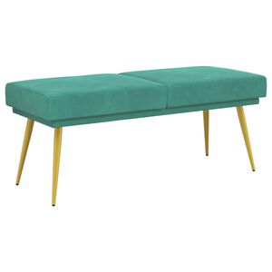 vidaXL Dvojna klop Turkizna 120 x 45 x 46 cm Žamet