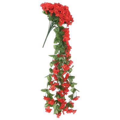 vidaXL Girlanda iz umetnega cvetja 3 kosi rdeča 250 cm