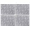 vidaXL Stopnice 4 kos 40 x 30 cm srebrna Aluminij Pravokotna
