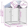 vidaXL Zunanji pasji boks s streho 100x100x125 cm