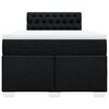 vidaXL Box spring postelja z vzmetnico črna 120x190 cm blago