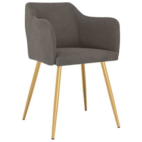 vidaXL Jedilni stoli 6 kosov temno siv žamet