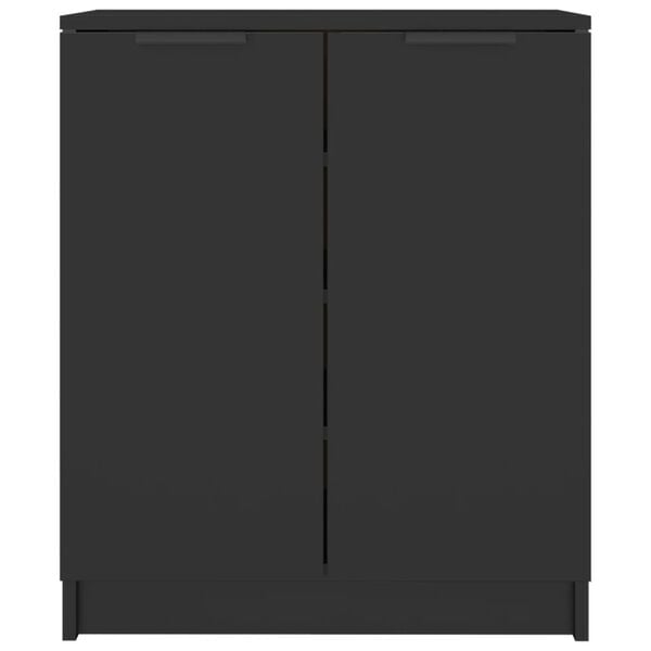 vidaXL Omarica za čevlje črna 59x35x70 cm inženirski les