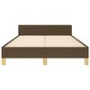 vidaXL Posteljni okvir brez vzmetnice temno rjava 120x190 cm blago