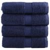 vidaXL Premium brisače za pranje SOLUND 4 kosi temno modre 30x30 cm 600 g/m&sup2;