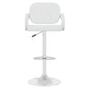 vidaXL Barski stolček belo umetno usnje