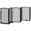 vidaXL Ograda za pse z vrati zložljiva 12 panelov črna 600 cm les