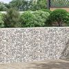 vidaXL Trapezna visoka greda gabion pocinkano jeklo 150x20x100 cm