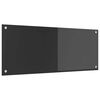 vidaXL Zaščita za kuhinjo Temno siva 100 x 40 x 0,6 cm kaljeno steklo