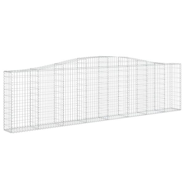 vidaXL Obokane gabion košare 2 kosa 400x30x100/120 cm pocinkano železo