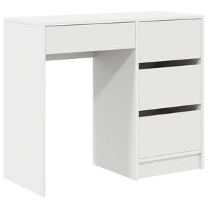vidaXL Miza Bela Inženirski les 90 x 37.5 x 75 cm