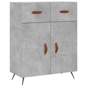 vidaXL Komoda betonsko siva 69,5x34x90 cm inženirski les