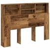 vidaXL Vzglavna omarica starinski les 140x19x103,5 cm