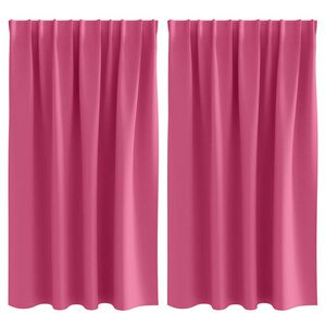 vidaXL Zavese za zatemnitev z obroči 2 pcs Svetlo roza 140 x 140 cm