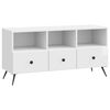 vidaXL TV omarica Bela visok sijaj 102 x 34,5 x 50 cm Inženirski les